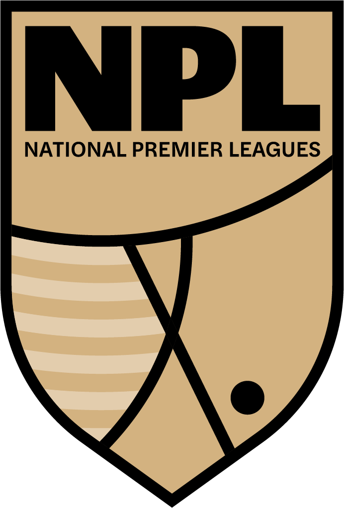 A logo for the national premier leagues with a shield