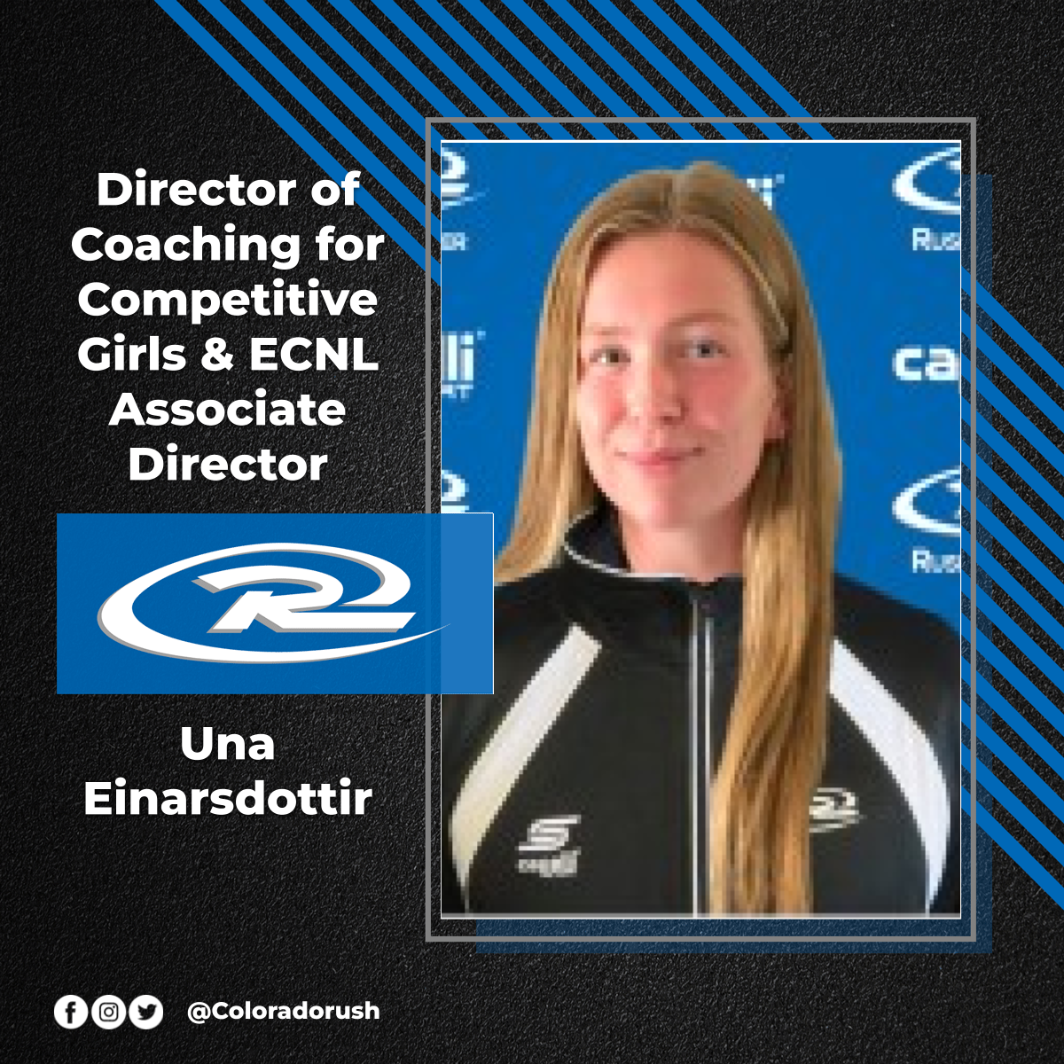 A picture of una einarsdottir the director of coaching for competitive girls and ecnl associate director