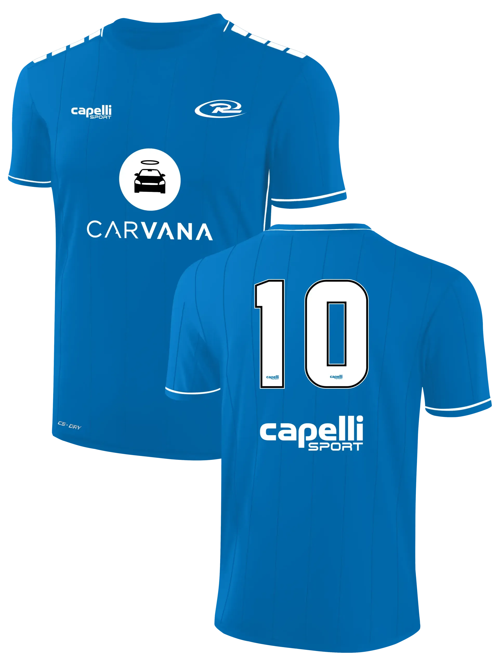 A blue t-shirt with the number 10 on it