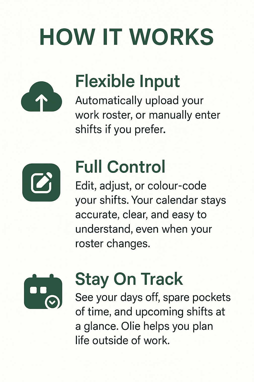 Flexible work calendar
