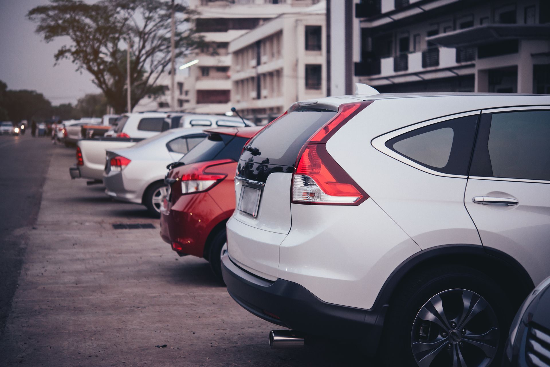 cars in car park