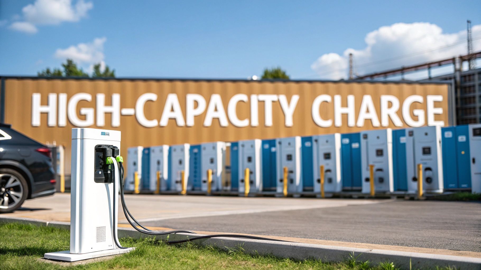Electric vehicle charging station with