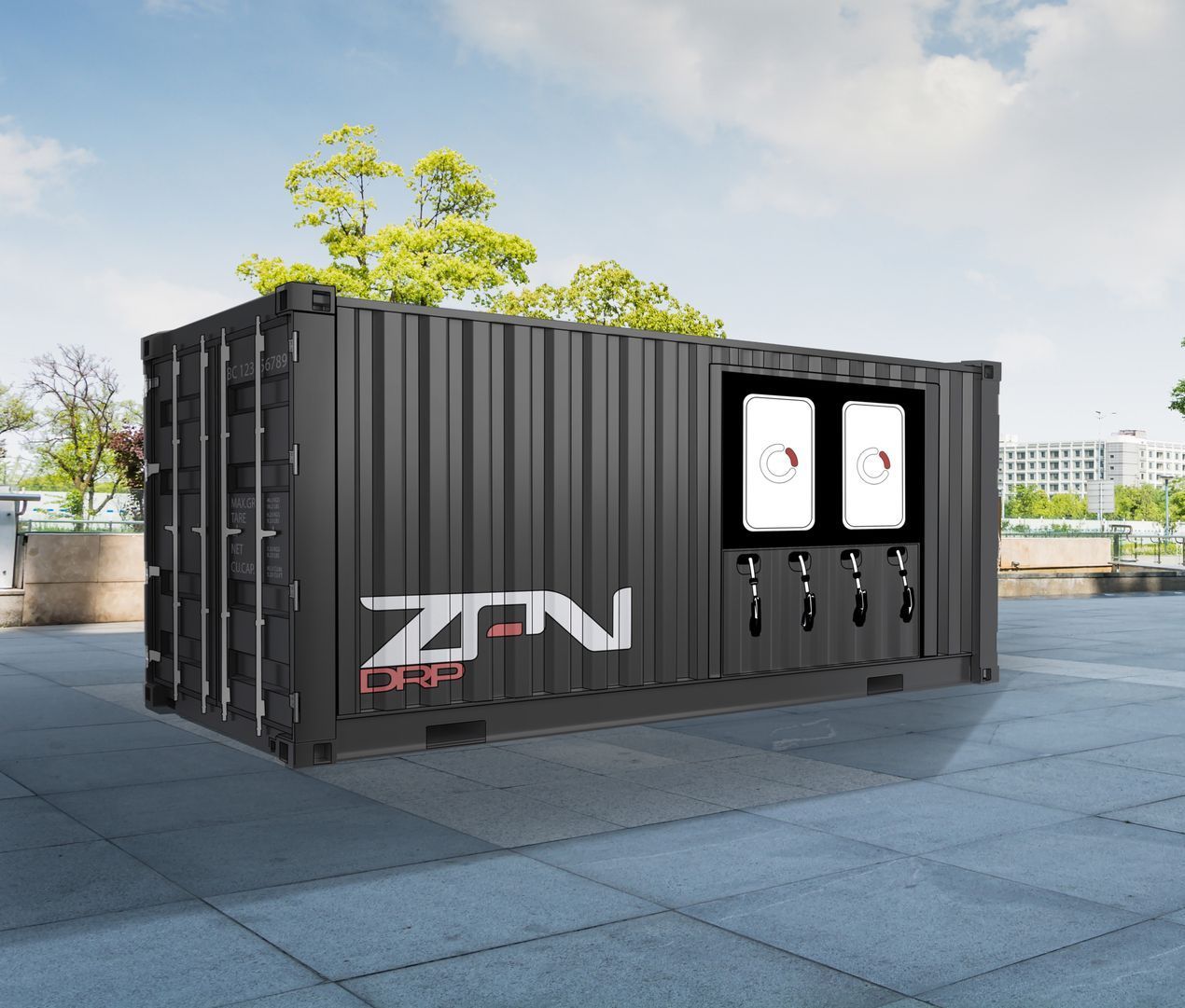 ZPN Drop containerised deployable mobile EV charging 