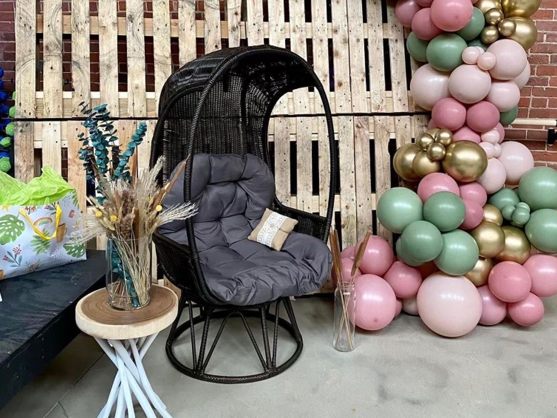 Seating area at a baby shower