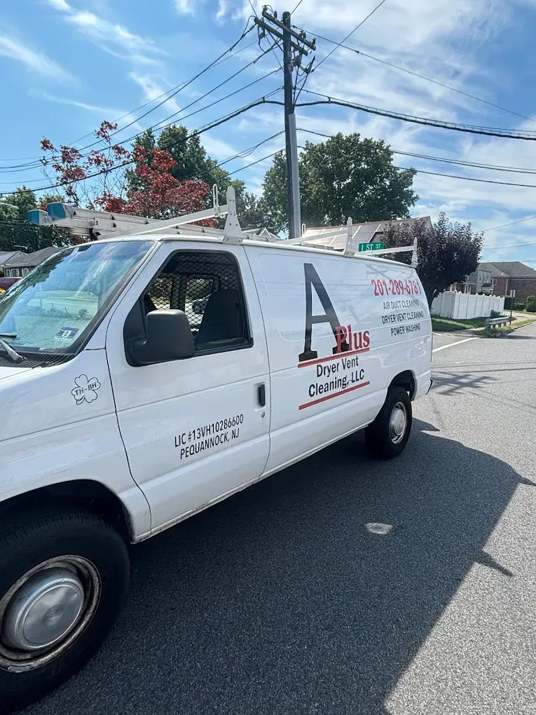 White work van with logo 