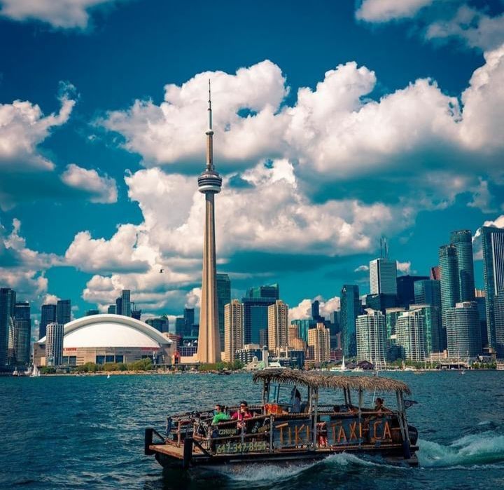 A boat with the word tiki on the side of it