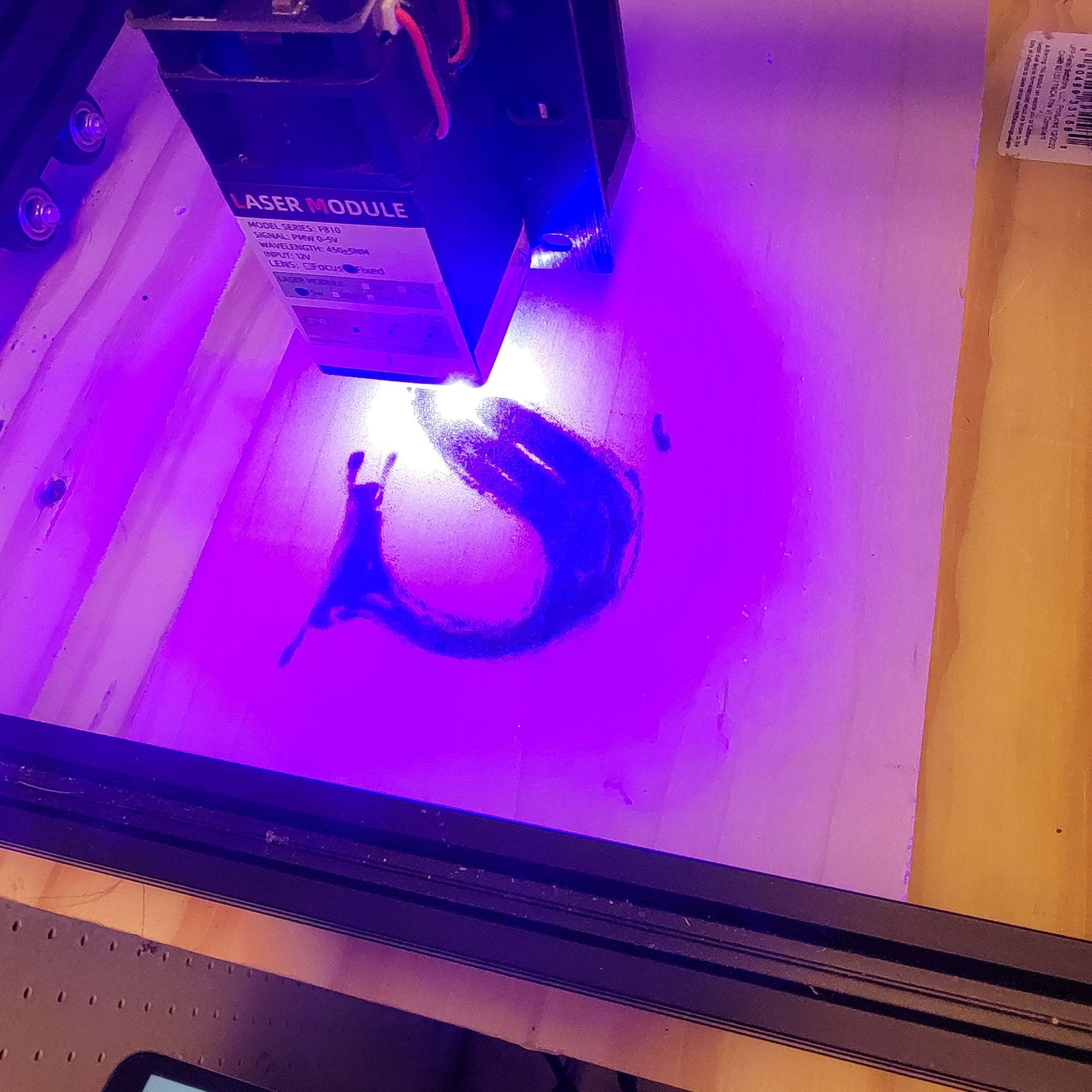 Laser engraving a dark 