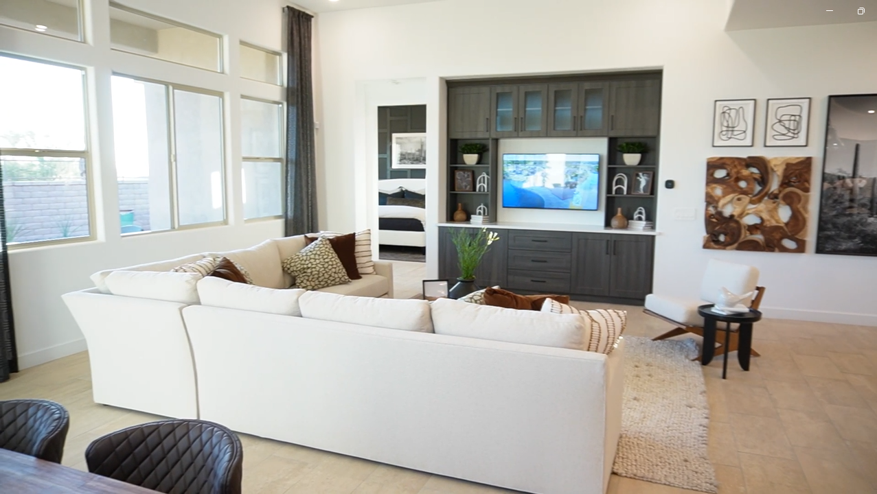 Oxford Floor Plan's living room - Mattamy Homes in Dove Mountain, Marana, AZ
