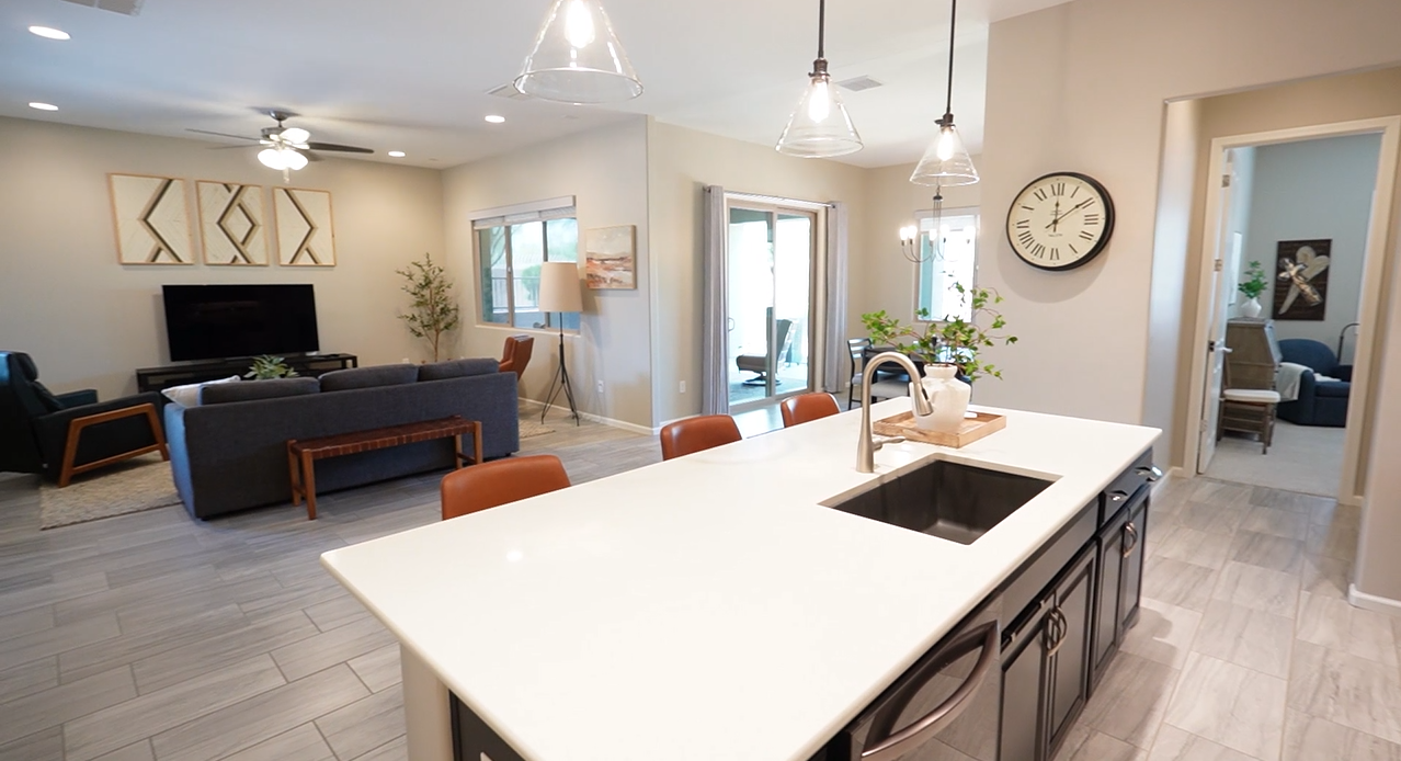 View from kitchen to living room - Rancho Vistoso in Tucson, AZ