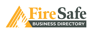 FireSafe Business Directory logo with orange flame icon and black, white, and gold text