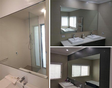 steves affordable shower screens reflective mirror abouve a bathroom basin