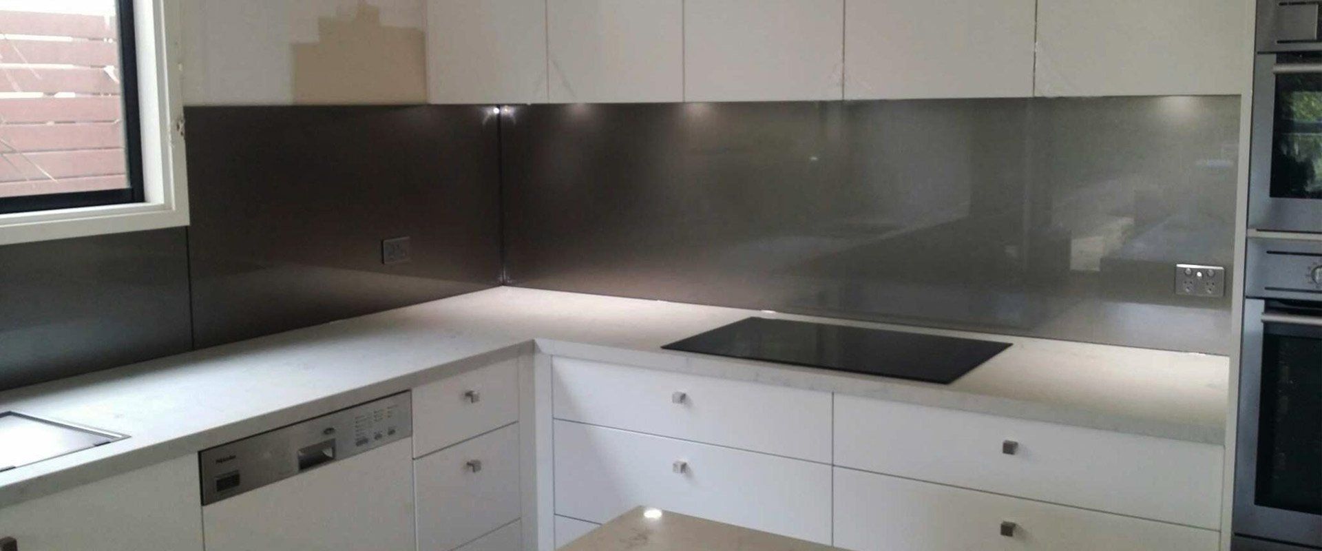 steves affordable shower screens splashbacks on kitchen