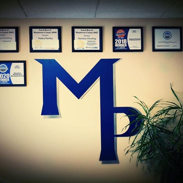 Certifications Framed on Wall – Manitowoc, WI – Maritime Plumbing and Mechanical LLC