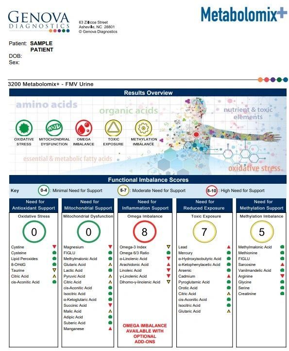 Metabolmic + Nutrition Test Kit - by Genova