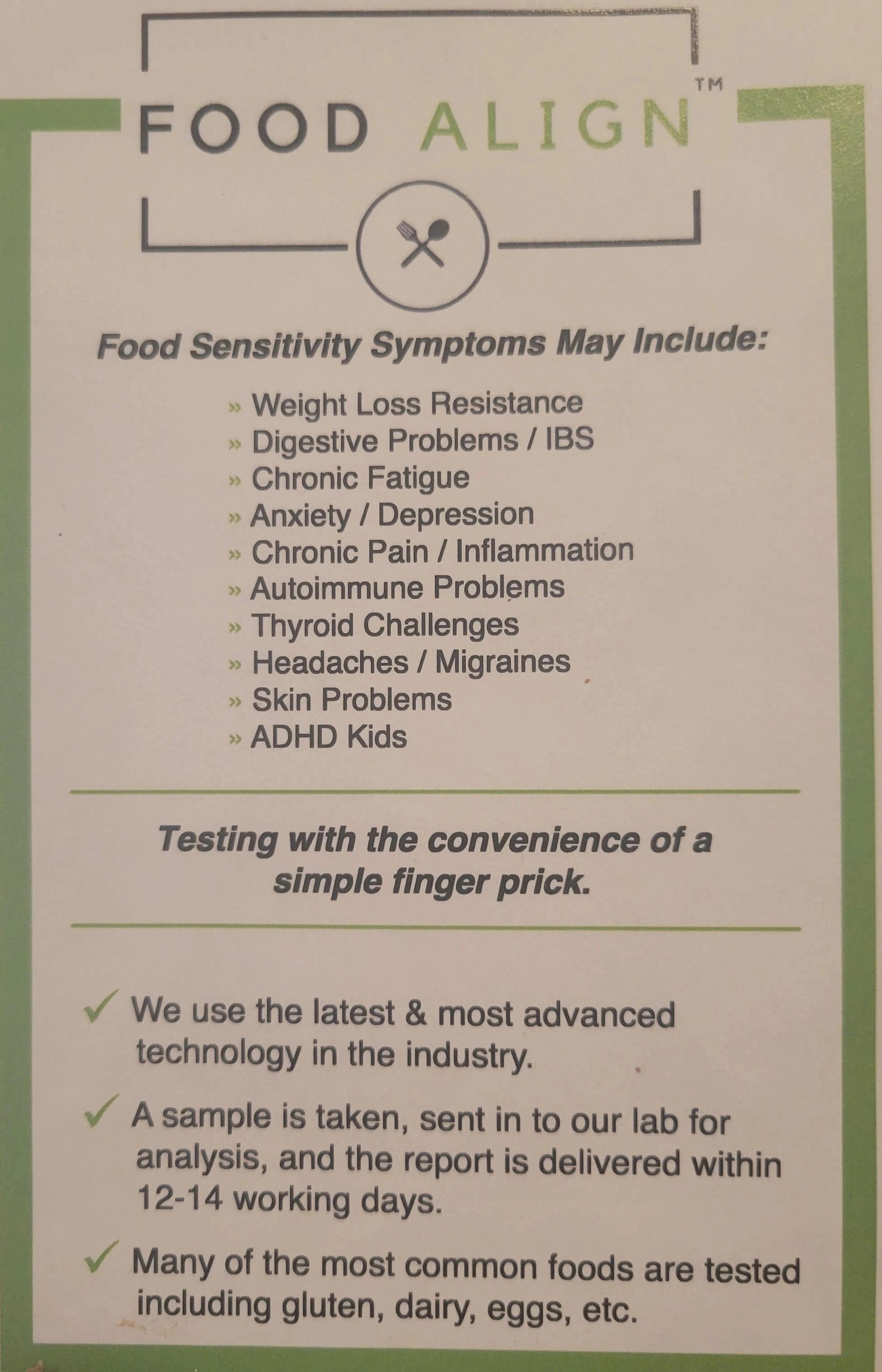 Food Sensitivity 240 Foods Panel by Food Align