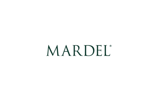 The mardel logo is on a white background.