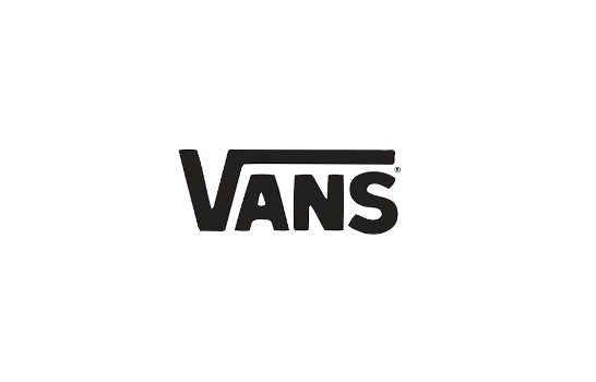 A black and white vans logo on a white background.