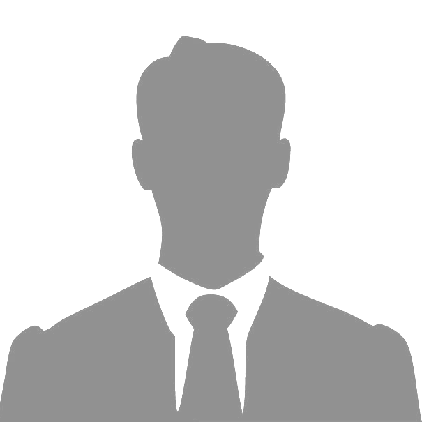 Silhouette of a person wearing a suit and tie, likely a business professional.