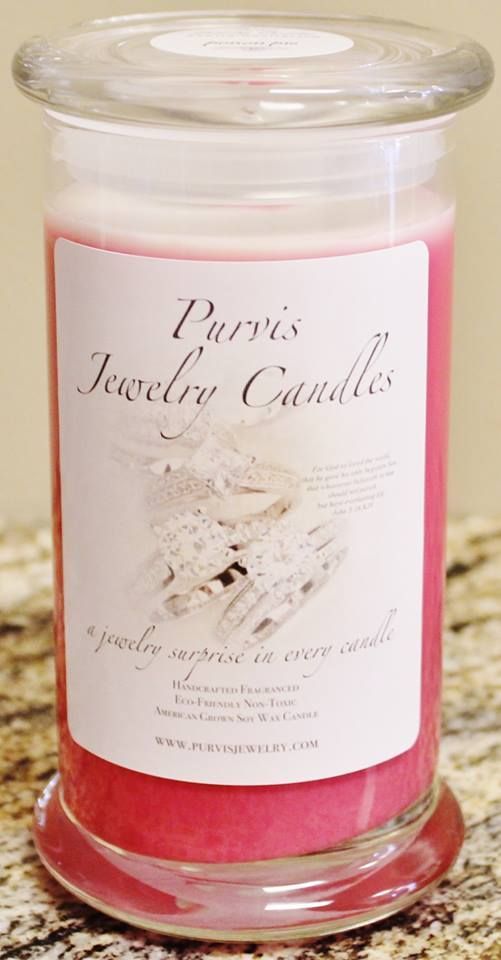 pink purvis jewelry candle