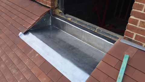 Lead roof surface