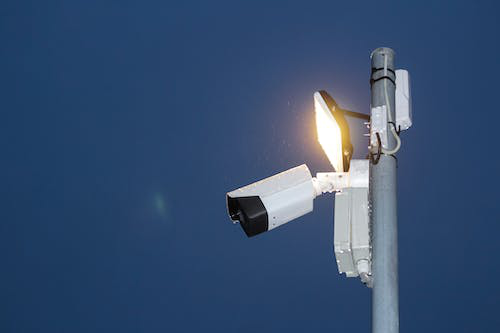 camera installed on a light pole