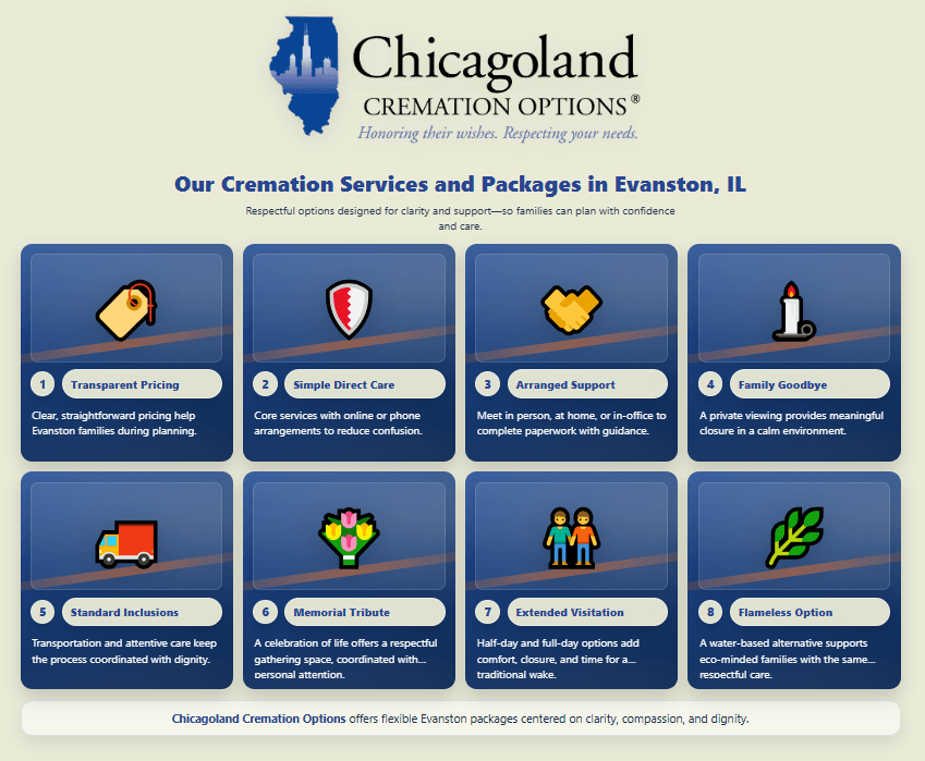 Our Cremation Services and Packages in Evanston, Infographic