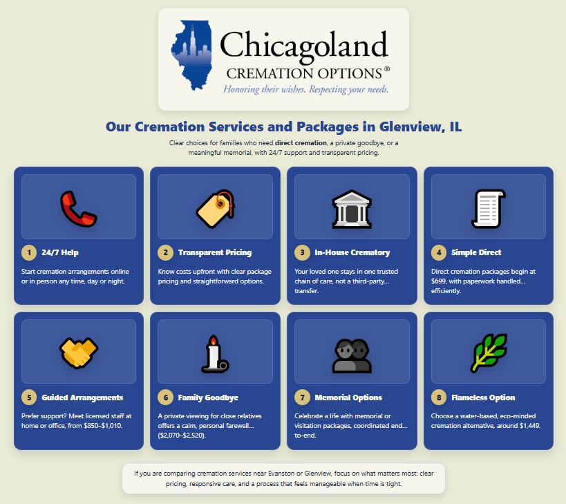 Our Cremation Services and Packages in Glenview, IL