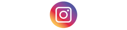 The instagram logo is in a colorful circle on a white background.