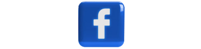 A blue facebook logo on a white background.