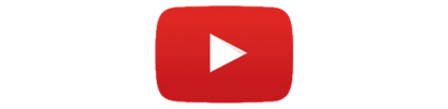 A red youtube icon with a white play button on a white background.