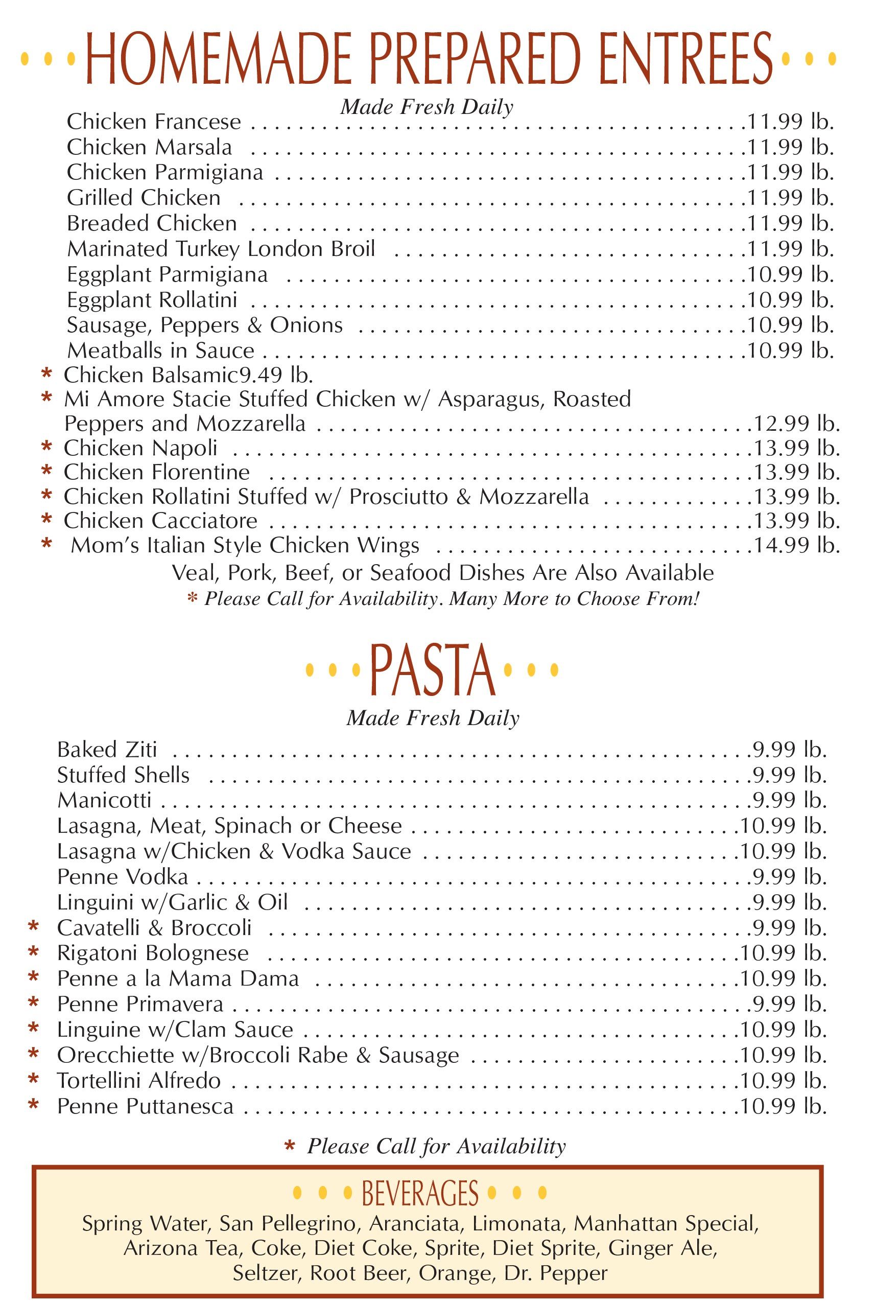 Italian Take Out |Tinton Falls, New Jersey | Jimmy Pecci’s Taste of Italy