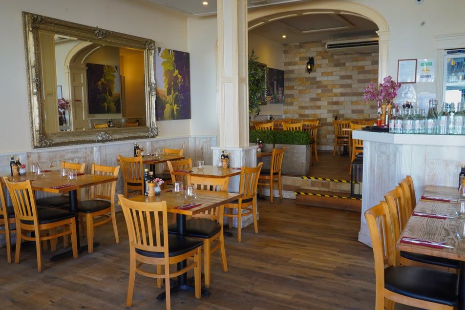 Inside El Castello restaurant