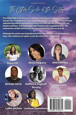 A group of women are standing next to each other in circles on the back of a book.