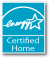 A blue sign that says energy star certified home