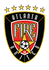 Atlanta United FC logo: Shield with "FIRE" text, soccer ball, stars, black, red, and gold.