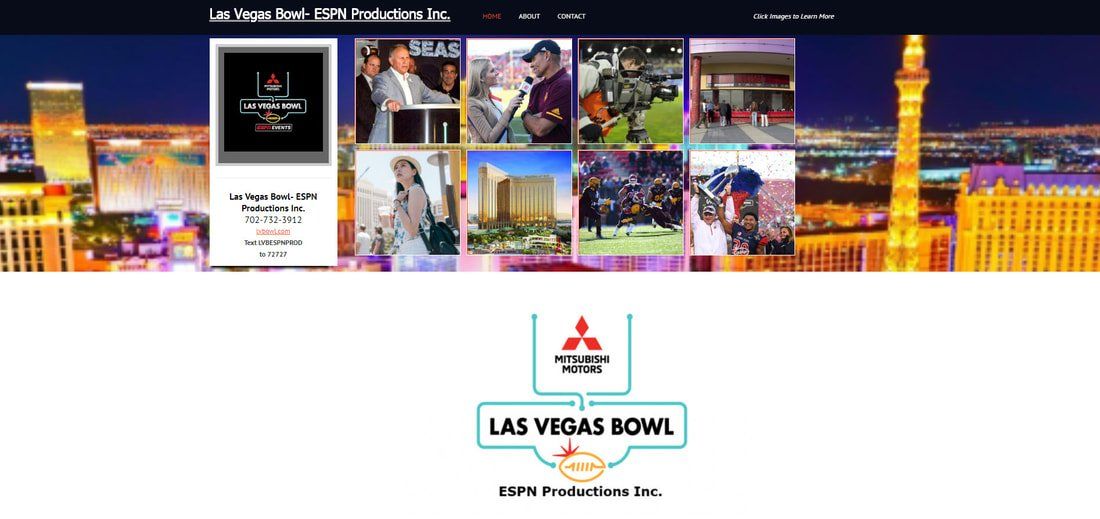 A screenshot of the las vegas bowl website