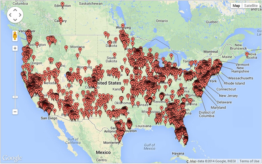 Chamber Nation System Locations by Zip Code