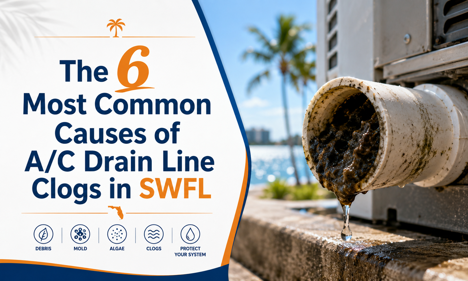 The 6 Most Common Causes of A/C Drain Line Clogs in SWFL