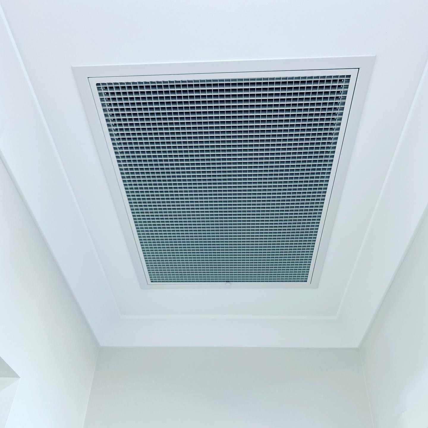 White Ceiling With a Rectangular Air Vent Grill — Airset Air Conditioning in Macksville, NSW