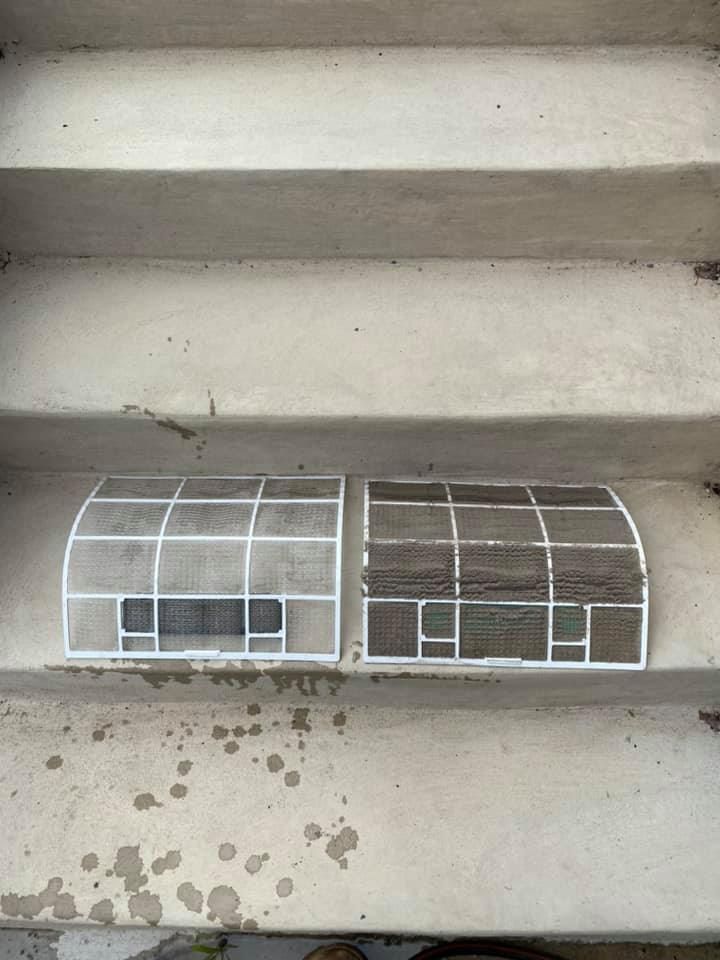 Cleaned Dirty Air Filter From an Air Conditioner— Airset Air Conditioning in Bonville, NSW