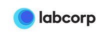 Labcorp logo: Blue layered circles next to the word