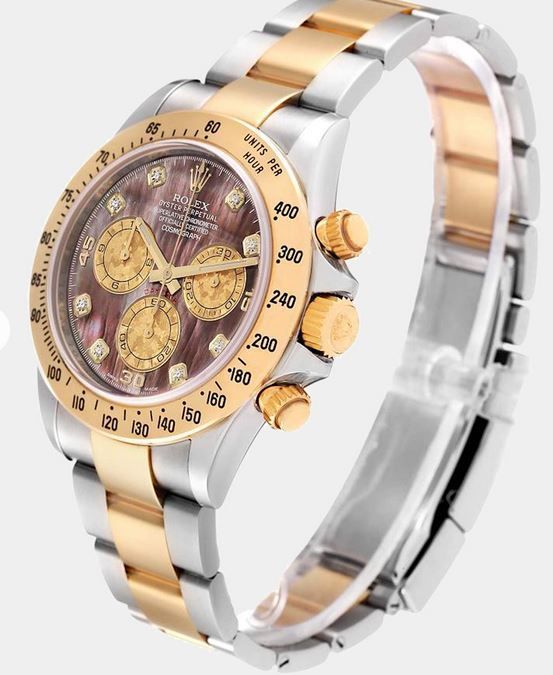 Rolex MOP Diamonds 18K Yellow Gold and Stainless Steel Cosmograph Daytona 116523