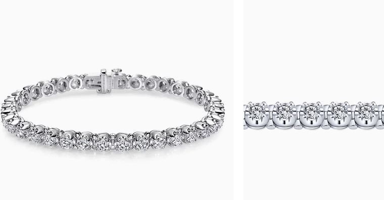  14K White Gold Diamond Tennis Bracelet