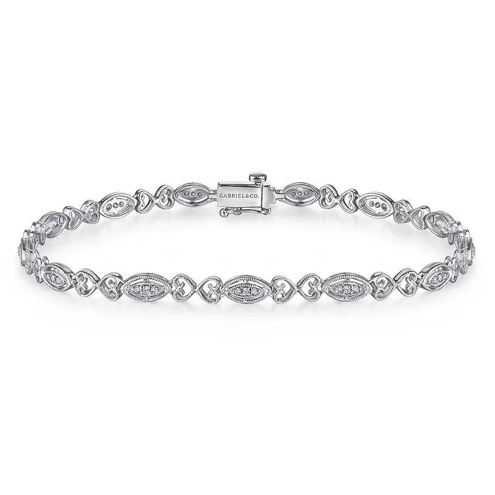  14K White Gold Diamond Tennis Bracelet	