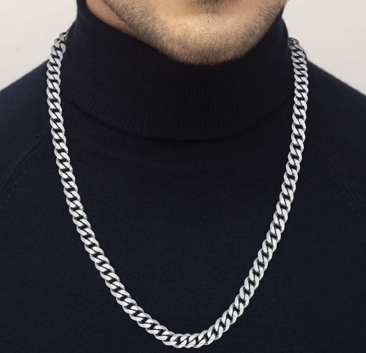 BOSS Gents BOSS Stainless Steel Chain Link Necklace 