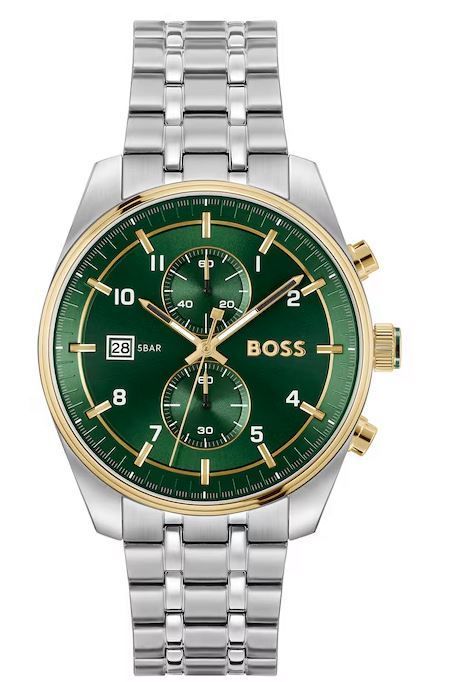 BOSS Skytraveller 44mm Mens Watch Green 