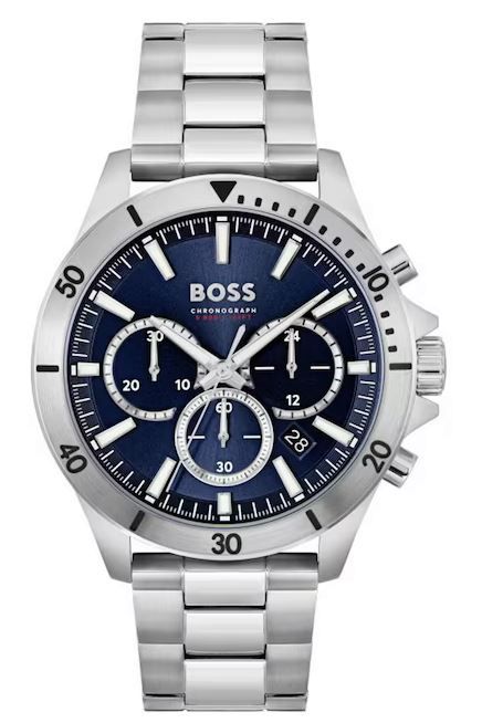 BOSS Troper Chronograph Quartz 44mm Mens Watch Blue 