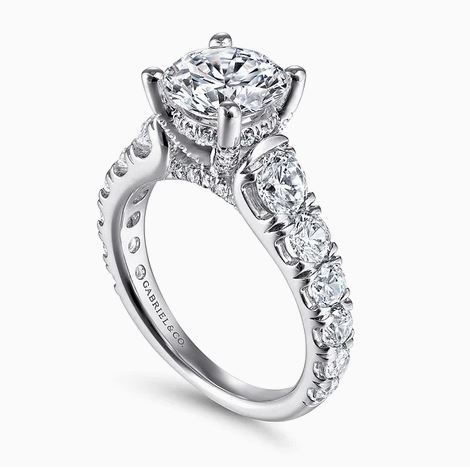  Brayden - Platinum Round Diamond Engagement Ring