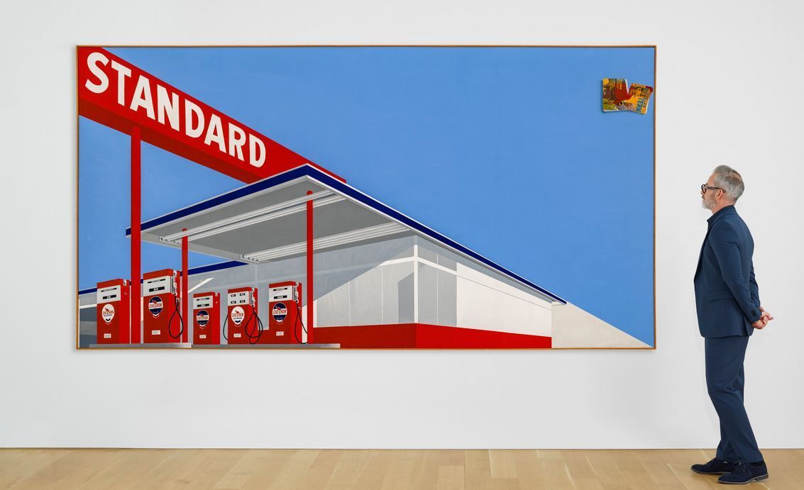 ED RUSCHA Standard Station, Ten-Cent Western Being Torn in Half