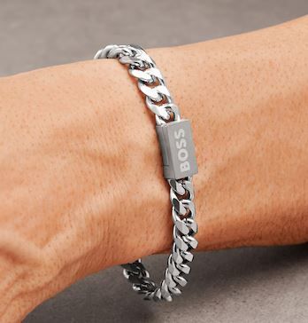  Gents BOSS Stainless Steel Chain Link Bracelet 